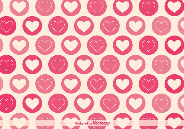 Geometric Hearts Vector Pattern