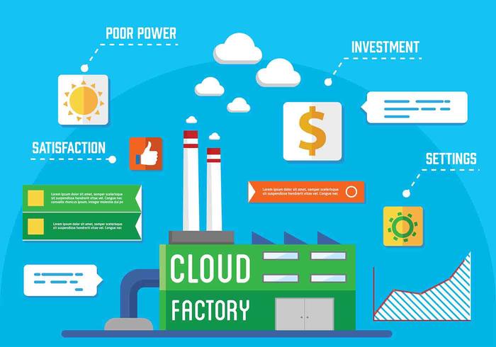 Free Vector Cloud Factory