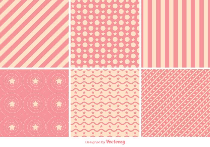 Geometric Pink Pattern Vectors