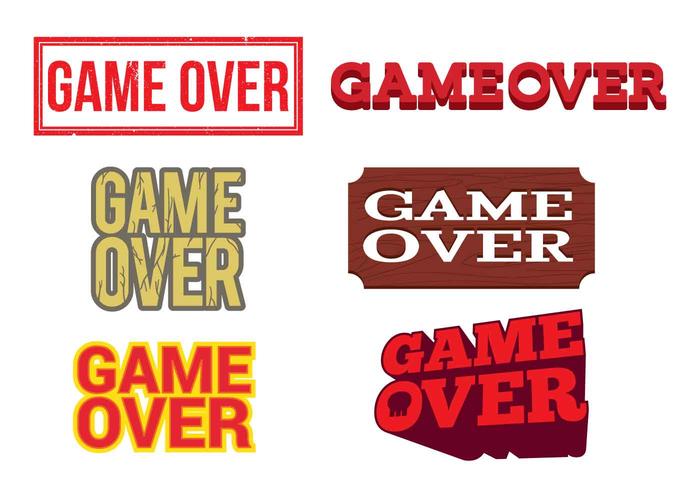 Game Over Vector Labels