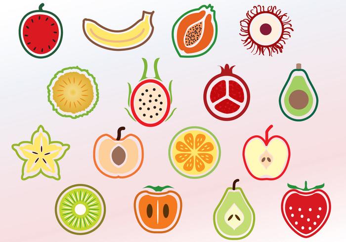 Sliced Fruits Vectors