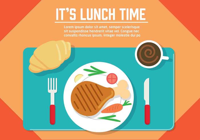 Free Vector Lunch Illustration