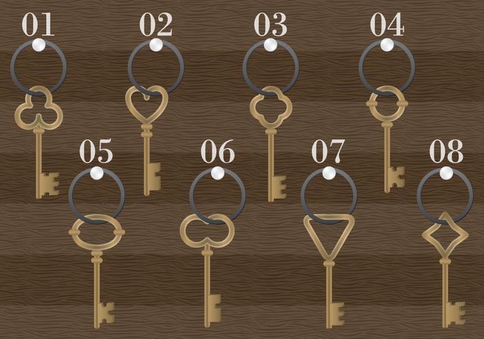 Wooden Antique Key Holder Vector Wooden Antique Key Holder Vector