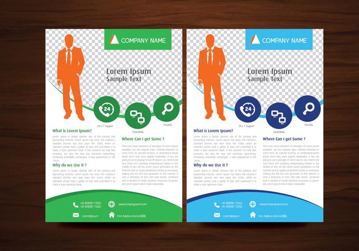 Business Vector Flyer Design Layout Template in A4 size