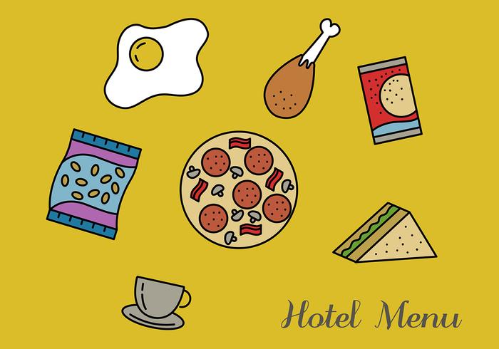 Menú del hotel Vector Pack