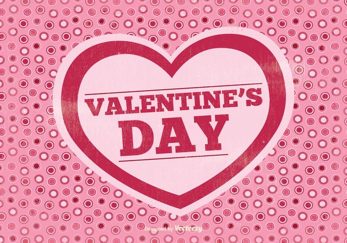 Old Retro Valentine's Day Vector Illustration Old Retro Valentine's Day Vector Illustration