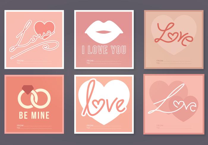 Tarjetas del día de San Valentín del vector