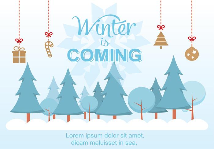 Free Christmas Background Illustration with Typography vector