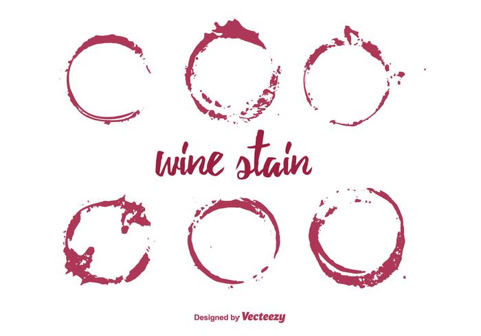 Vector Set of  Wine Stain