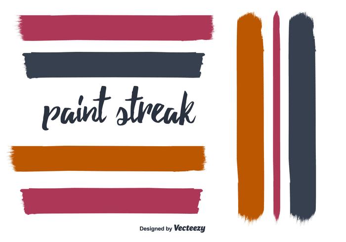 Hand Drawn Paint Streak Vector 