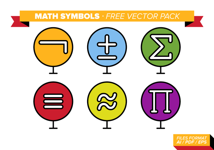 Math Symbols Free Vector Pack Math Symbols Free Vector Pack