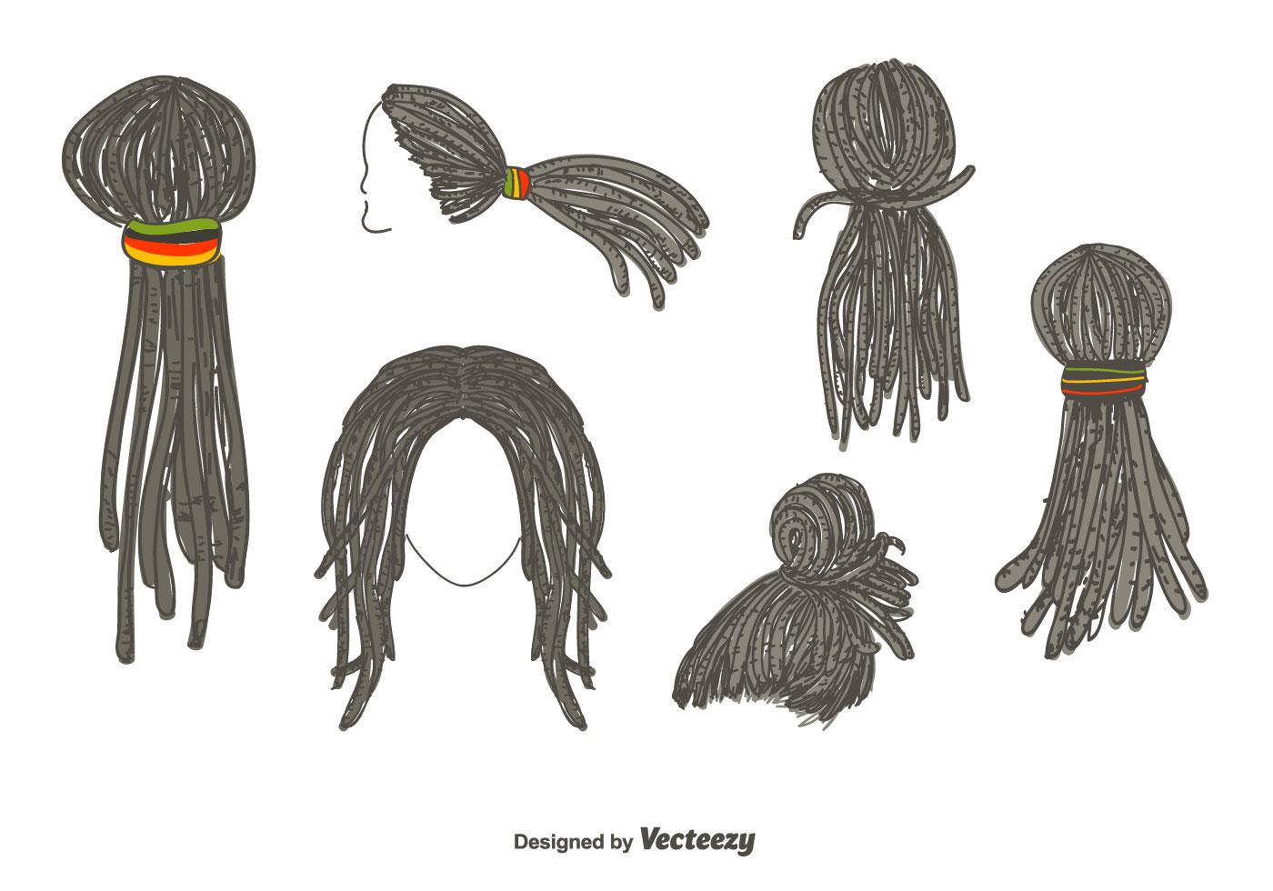 Dreadlocks Hairstyle Vector 