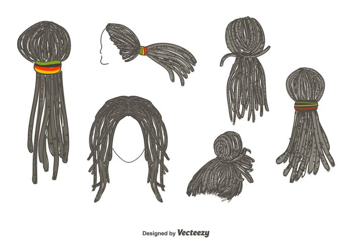 Dreadlocks Hairstyle Vector