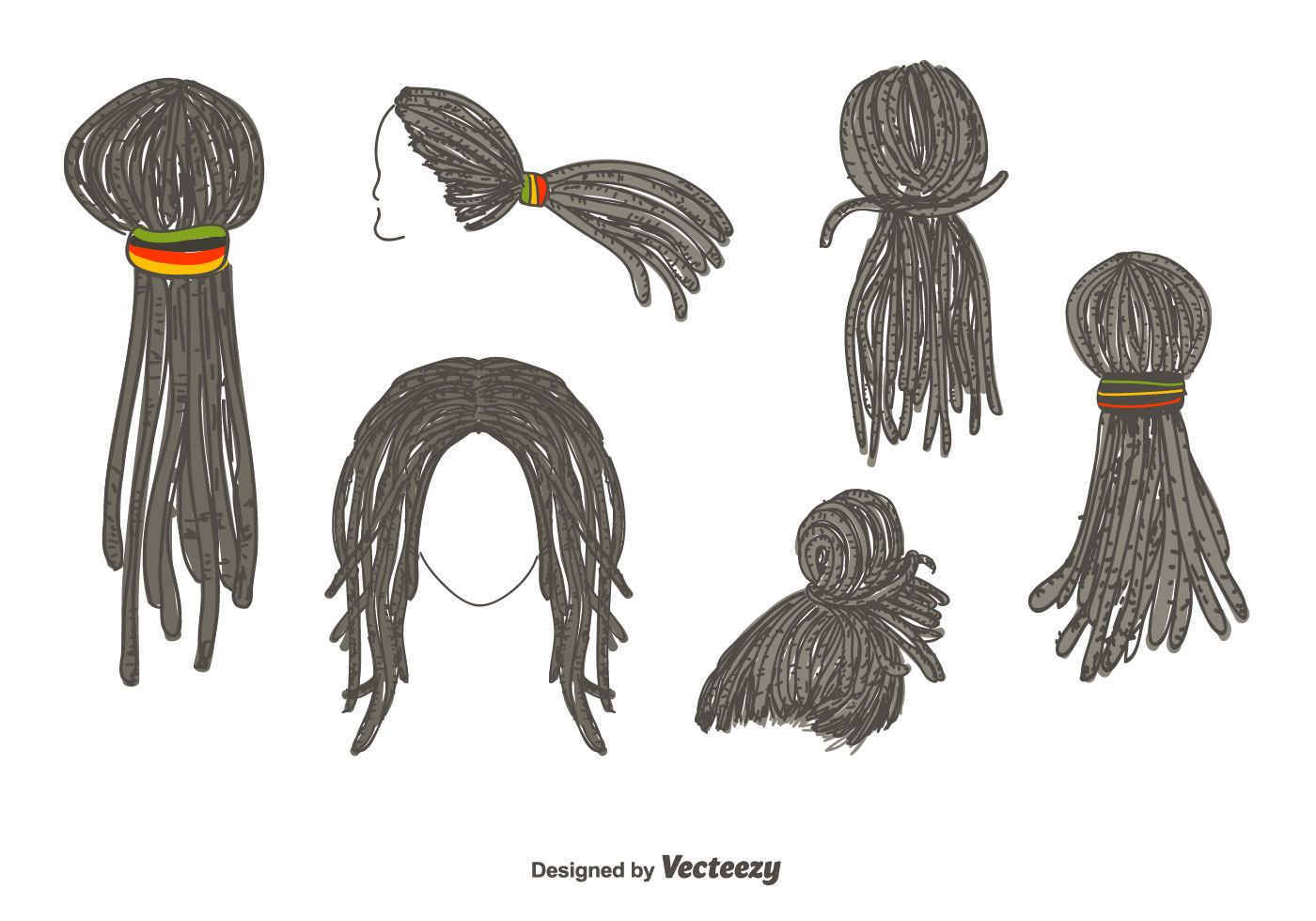 Dreadlocks Hairstyle Vector - Download Free Vectors 