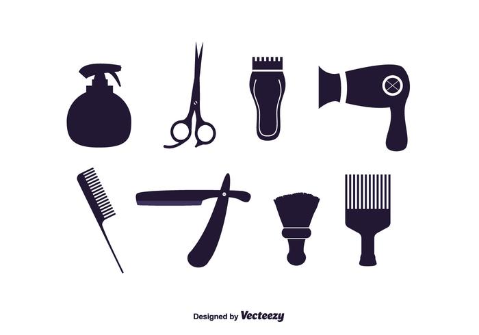 Vector Set of  Barber Tools