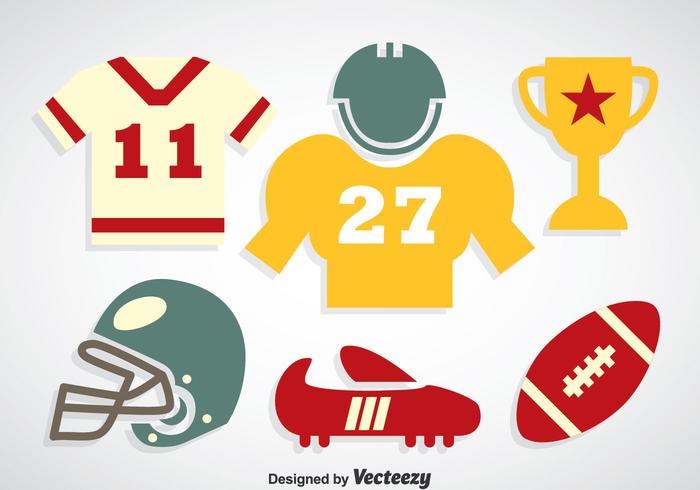 Football Colors Icons Vector