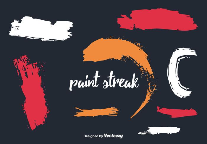 Colección de pintura vector Streak