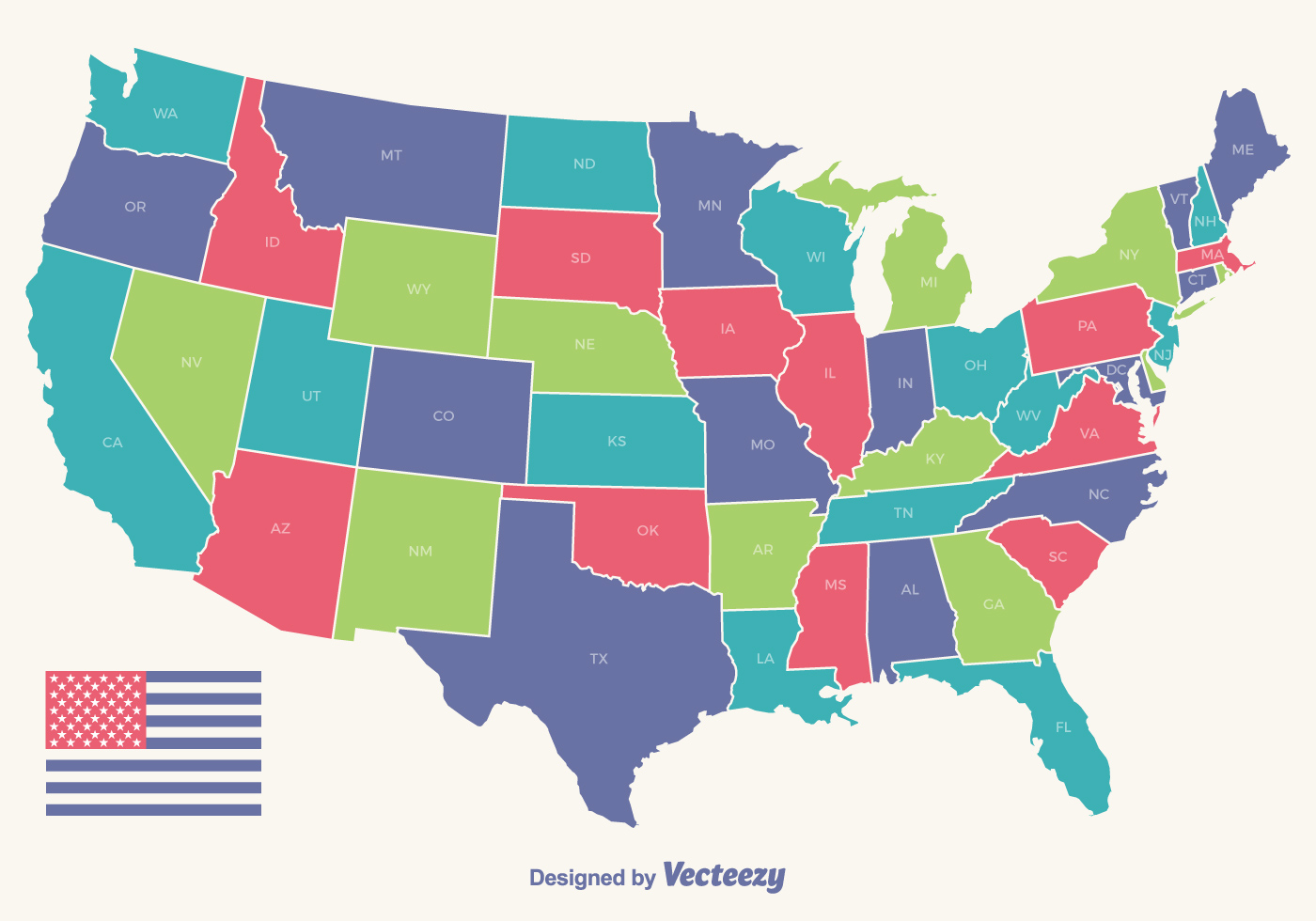 Vector USA Outline Map - Download Free Vector Art, Stock Graphics & Images