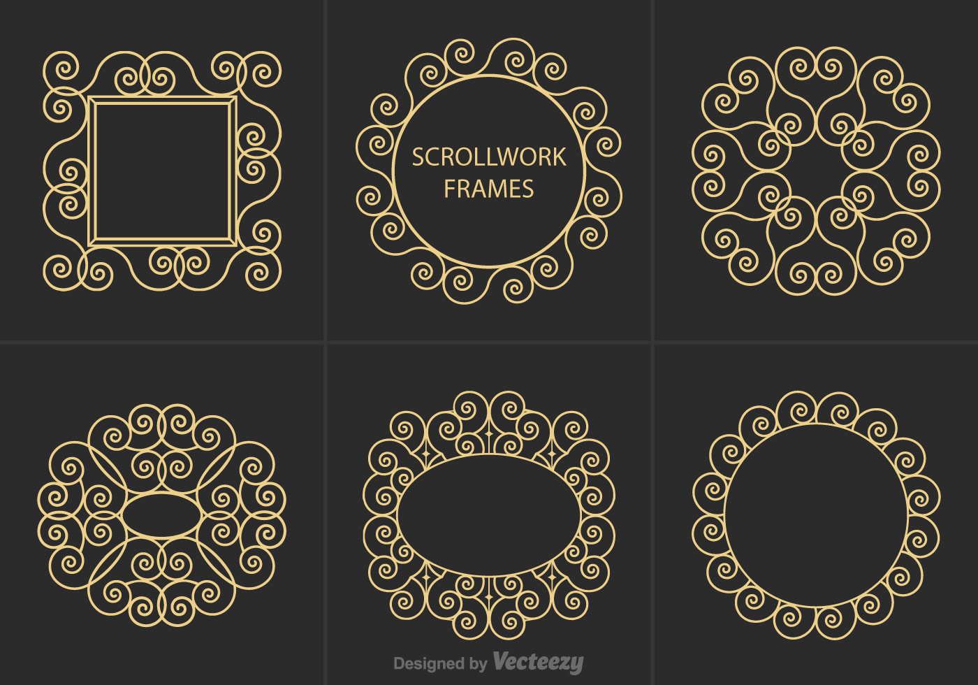 Scrollwork Frames Vector Download Free Vector Art, Stock Graphics & Images