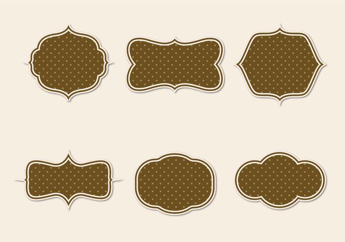 Free Vintage Paper Badges Vector