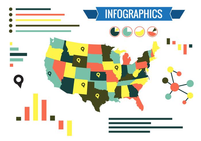 Infografía de Estados Vector