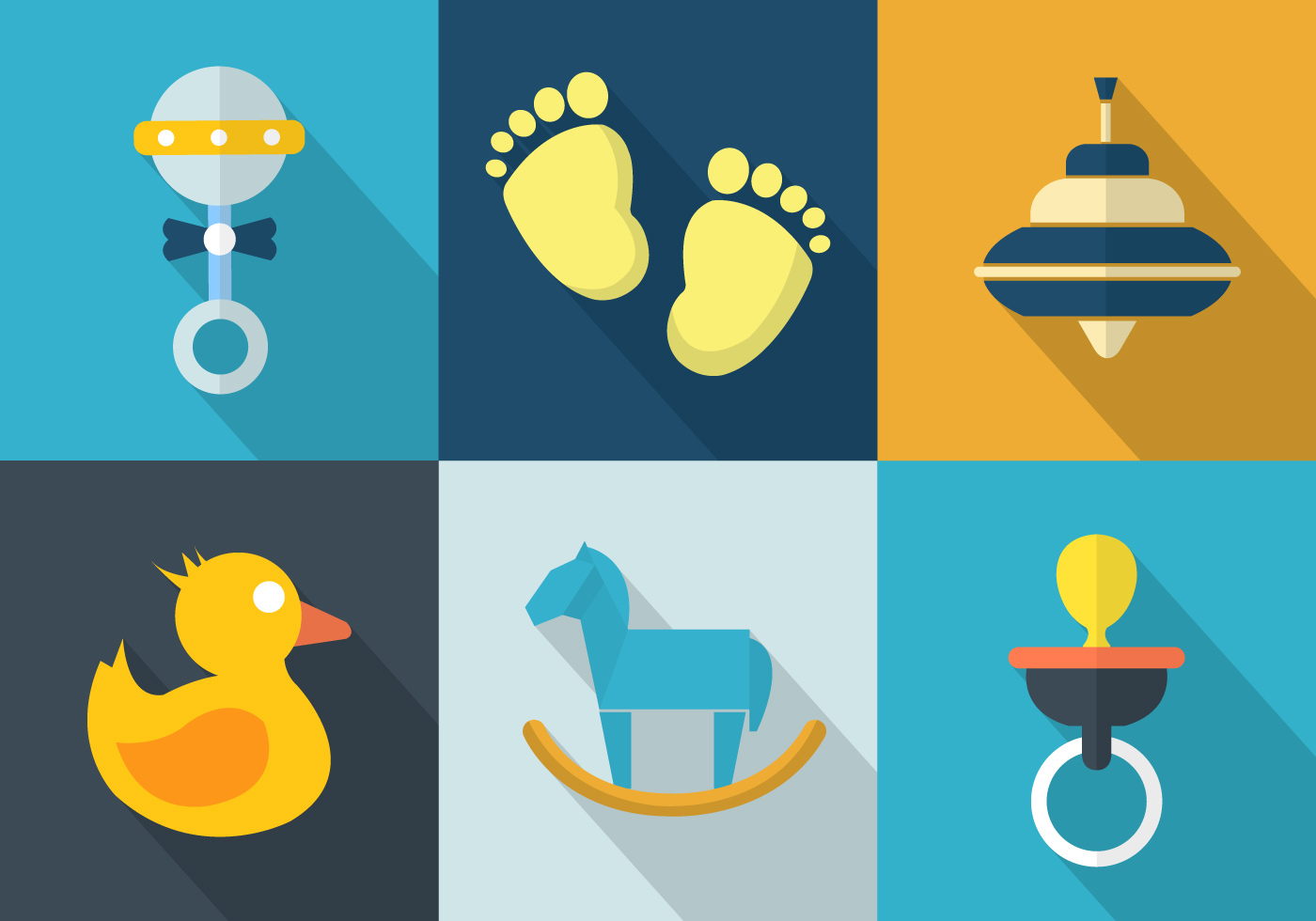 Download Vector Set of Baby Toys - Download Free Vector Art, Stock ...