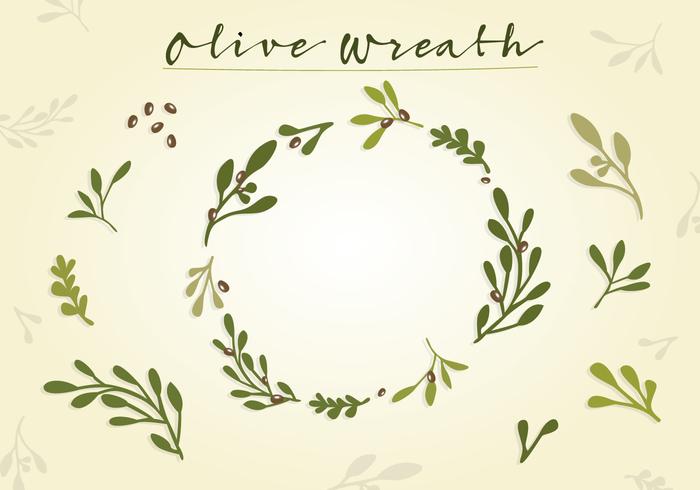 Olive Wreath Vector