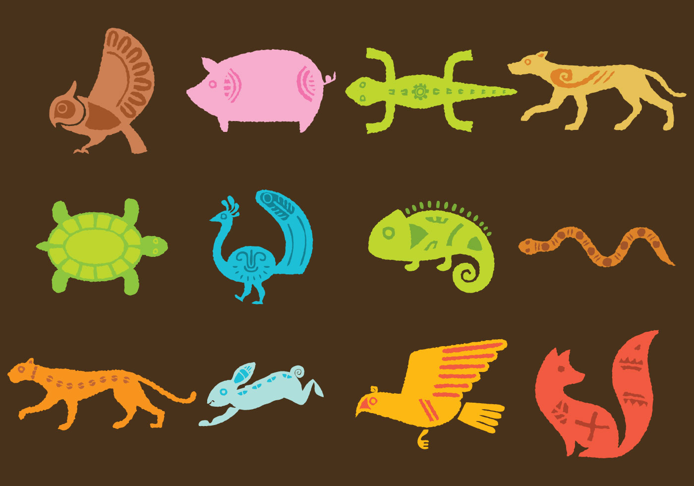 Download Tribal Animal Vectors 104781 Vector Art at Vecteezy