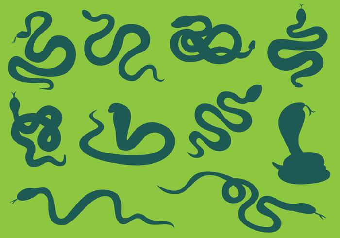 Snakes Silhouettes vector