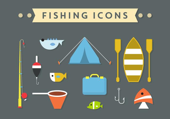 Accesorios de pesca en Vector