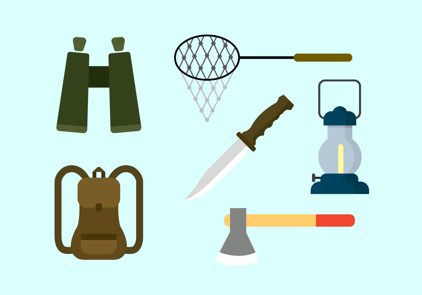 Download Vector Set of Camping Elements 104805 Vector Art at Vecteezy