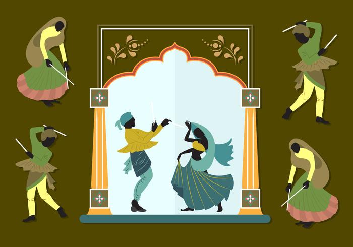 Vector Illustration of Indian Couples