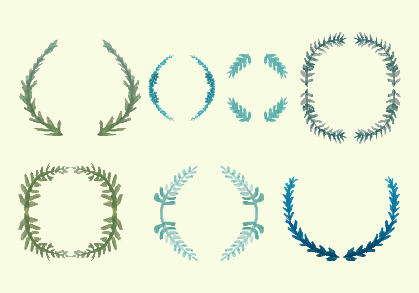 Olive Wreath Vector Pack 104831 Vector Art at Vecteezy