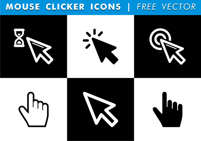 Ratón Clicker Iconos Vector Libre