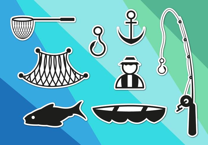 Fish Net Icons Vector