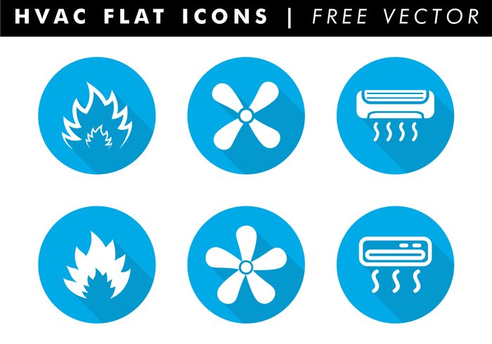 HVAC plana iconos vectoriales gratis vector