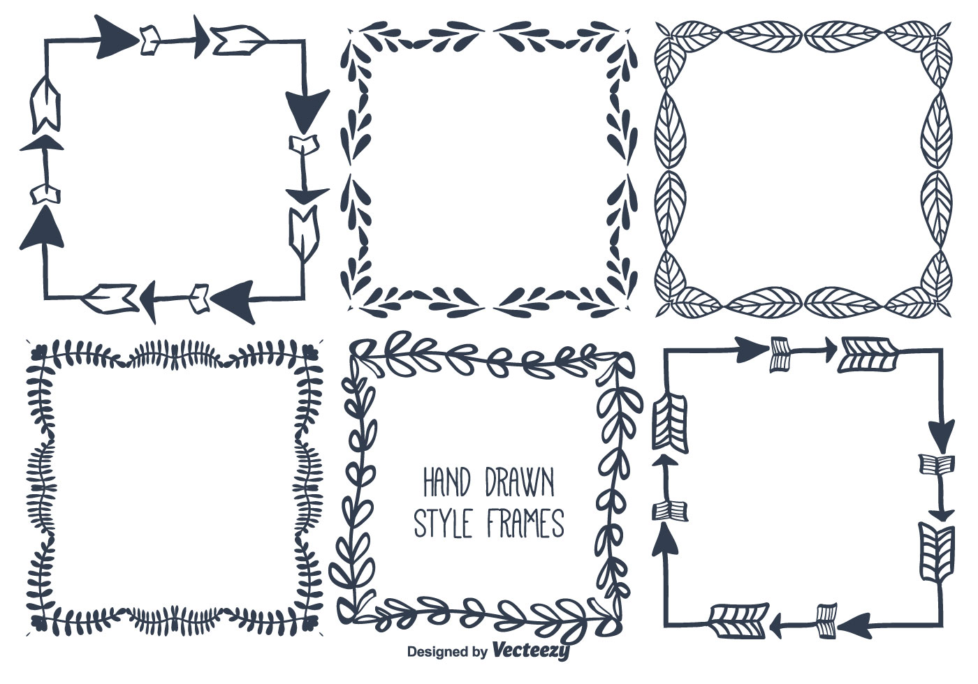 Hand Drawn Vector Frame Set 104870 - Download Free Vectors, Clipart Graphics & Vector Art