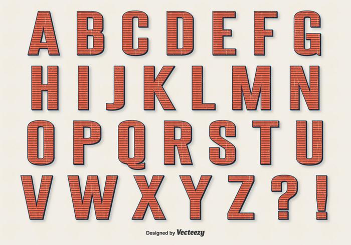 Retro Vector Alphabet Set