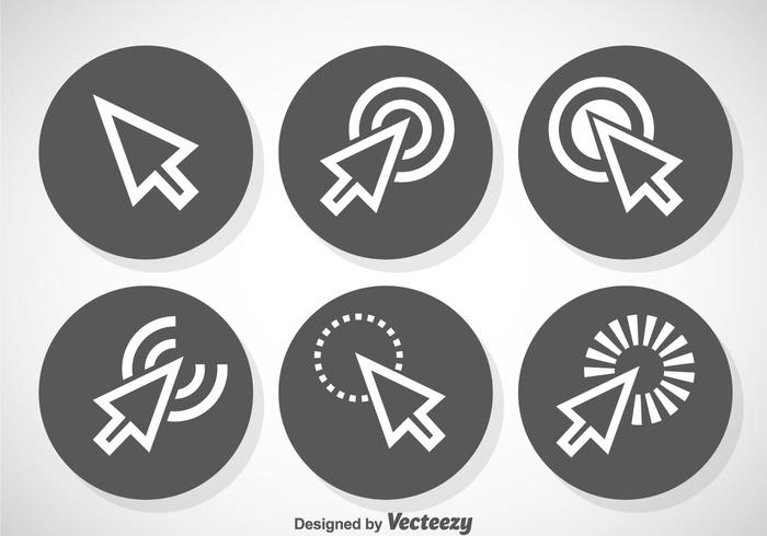 Mouse Click Cursor Vector Set