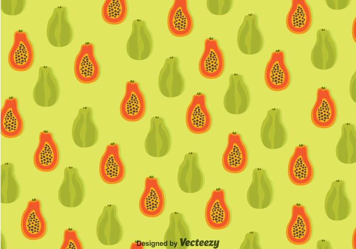 Papaya Seamless Pattern vector