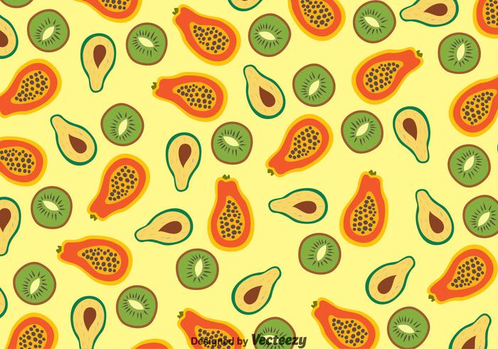 Patrón de frutas vector