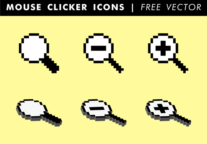 Ratón Clicker Iconos Vector Libre