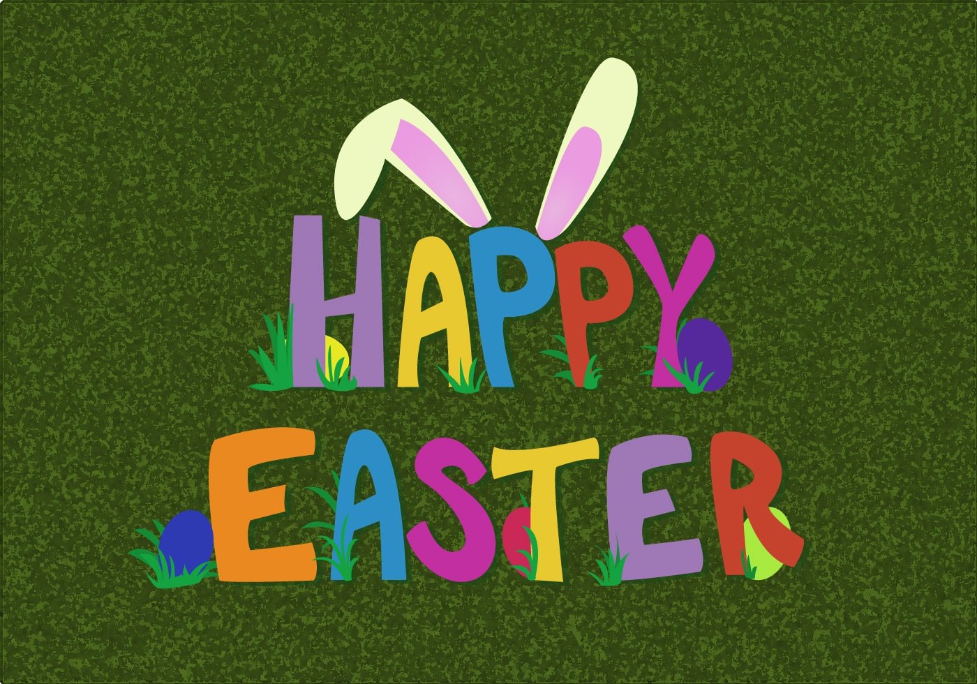 Happy Easter Images To Download - Happy Easter poster with eggs in the