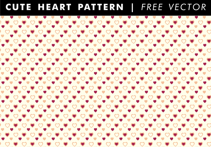 Cute Heart Pattern Free Vector