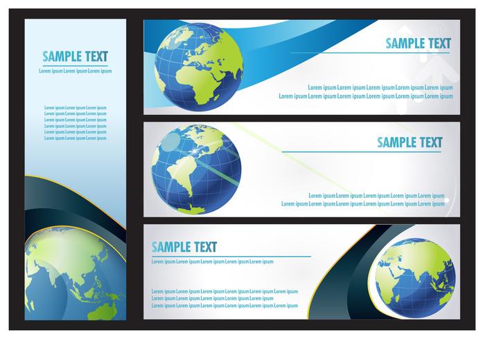 Globe grid Banner vector