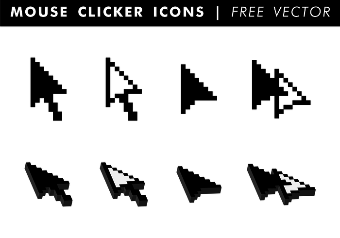 Ratón Clicker Iconos Vector Libre