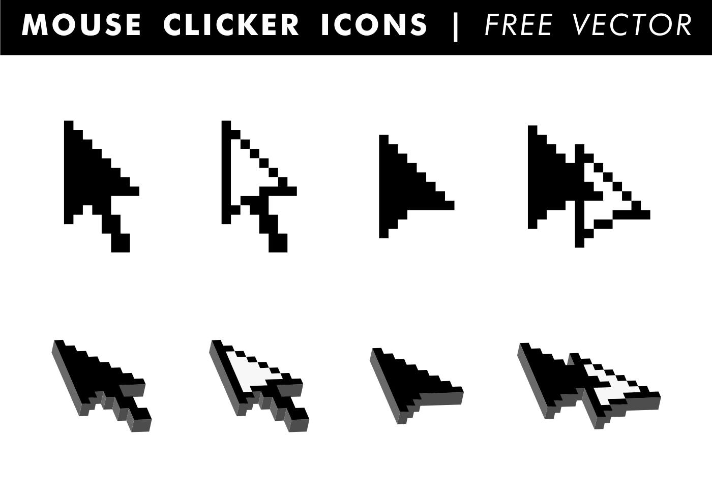 Mouse Clicker Icons Free Vector - Download Free Vector Art, Stock