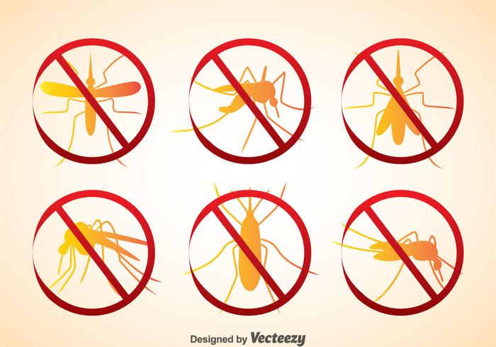 Mosquito, plaga, iconos vector