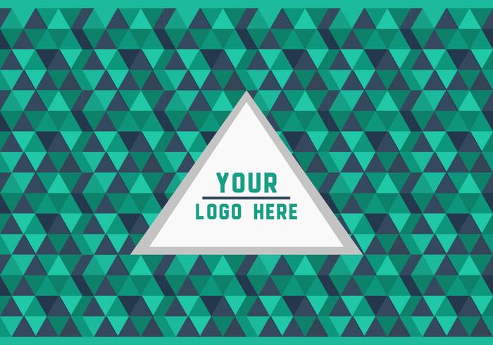 Green Triangle Geometric Logo Background Vector