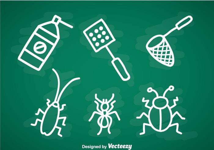 Pest Control Doddle Juegos de iconos vector